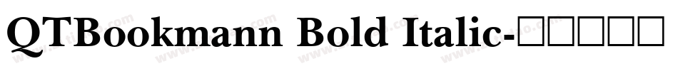 QTBookmann Bold Italic字体转换